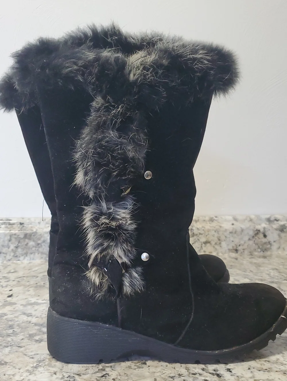 Women’s Black Faux Fur Winter Boots